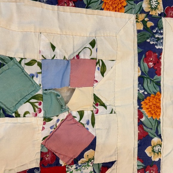 Arch Quilt Elmsford NY New York Hand Stitched 78" x 80" Queen King Patchwork - Picture 2 of 16